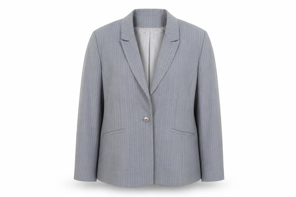 BHS Womens Grey Striped  Jacket Blazer Size 18