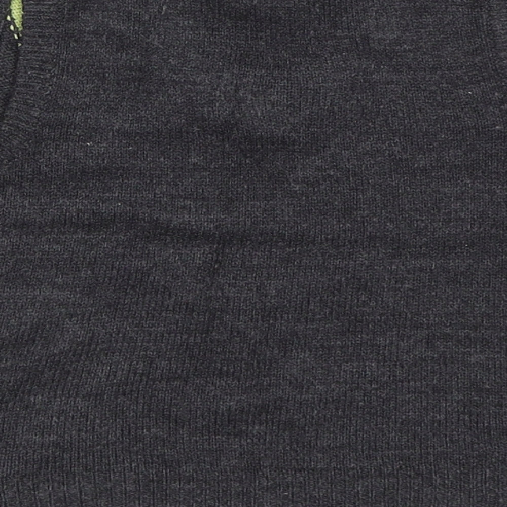 NEXT Boys Grey Argyle/Diamond  Vest Jumper Size 9-12 Months