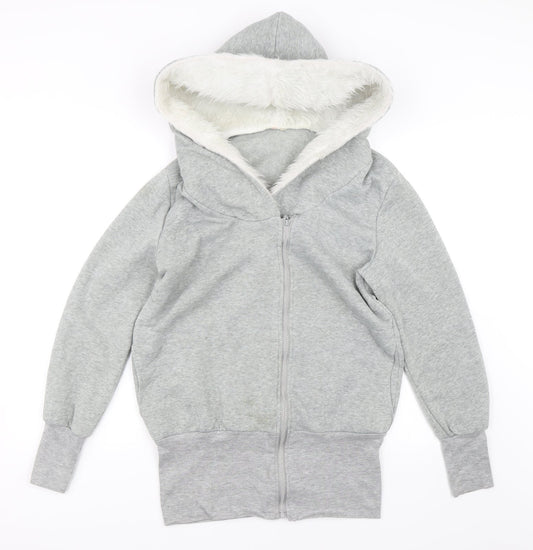 Preworn Womens Grey   Full Zip Hoodie Size 2XL