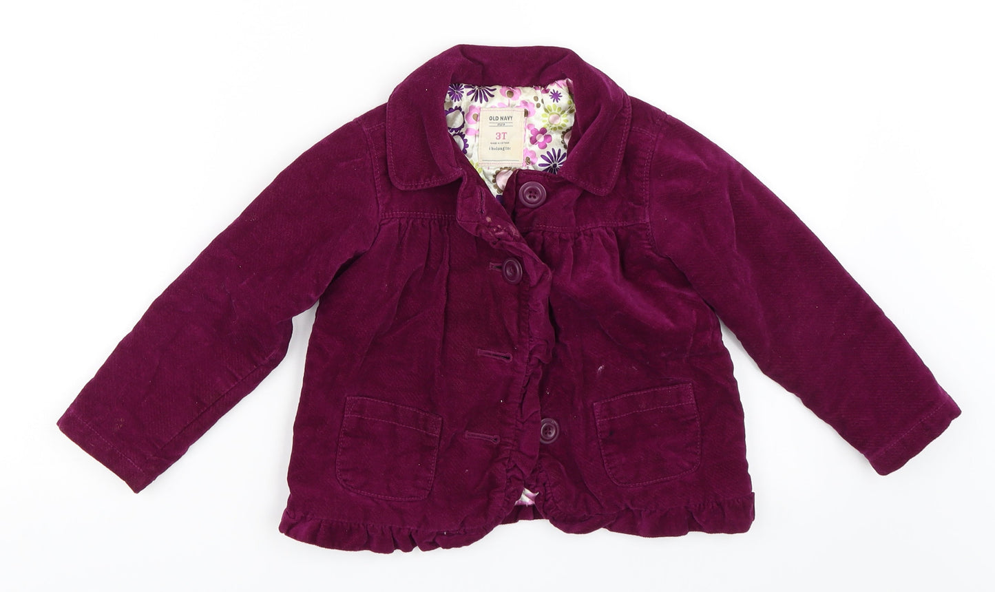 Old Navy Girls Purple   Jacket  Size 3 Years