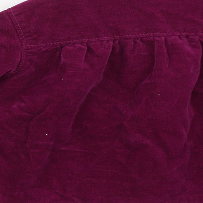 Brand and care label for Old Navy girls’ purple jacket, size 3, years