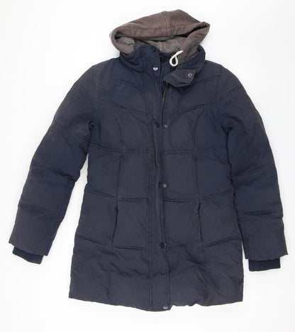 Topshop Womens Blue   Parka Coat Size 10