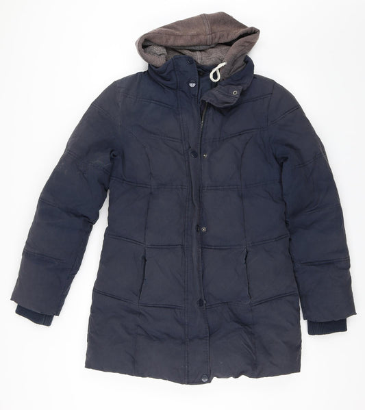 Topshop Womens Blue   Parka Coat Size 10