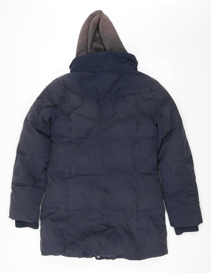 Topshop Womens Blue   Parka Coat Size 10