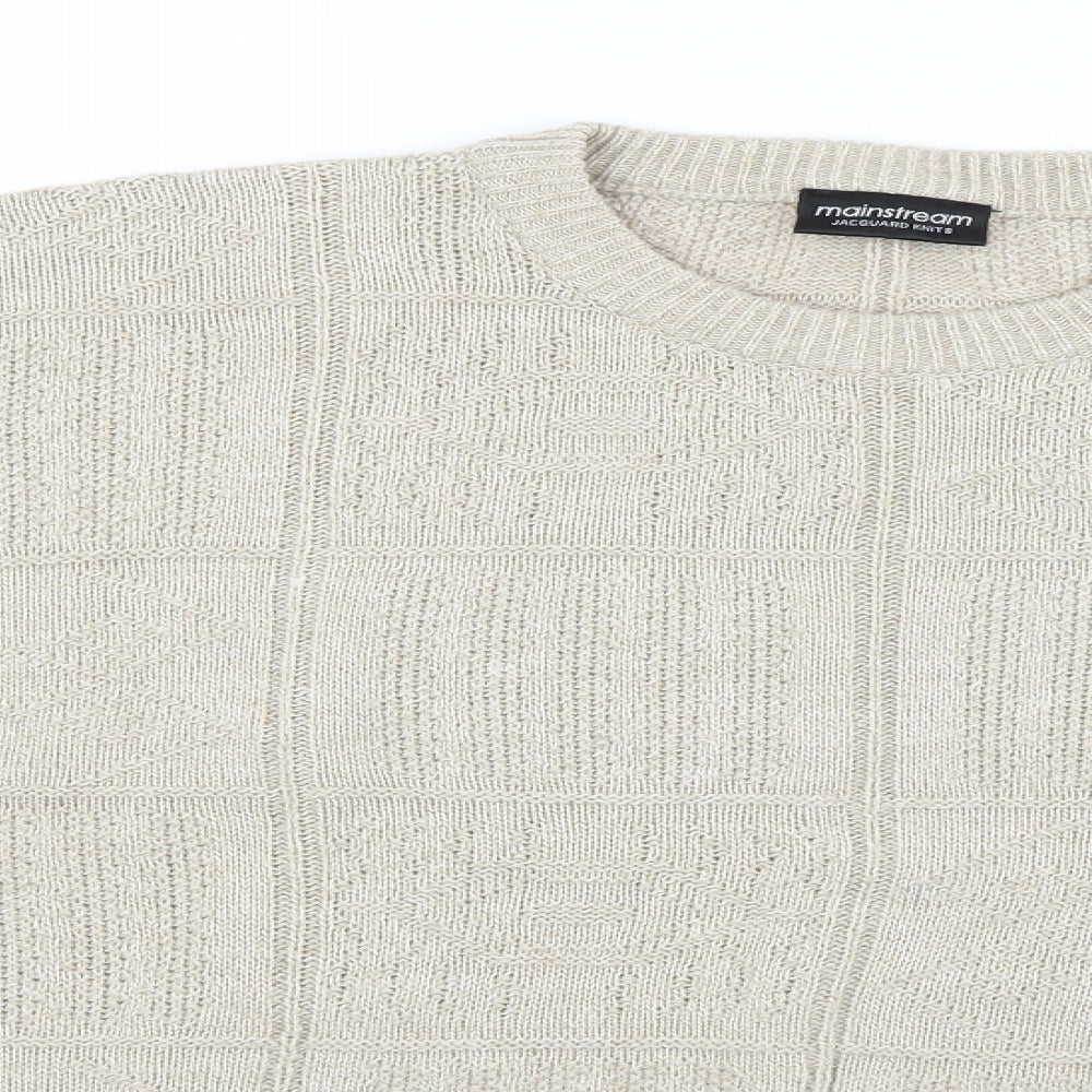 Mainstream Womens Beige   Pullover Jumper Size M