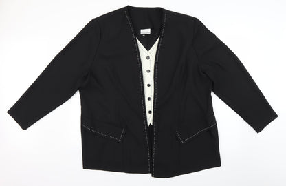 Preloved unlimited Womens Black   Cardigan Jumper Size 4 - Front