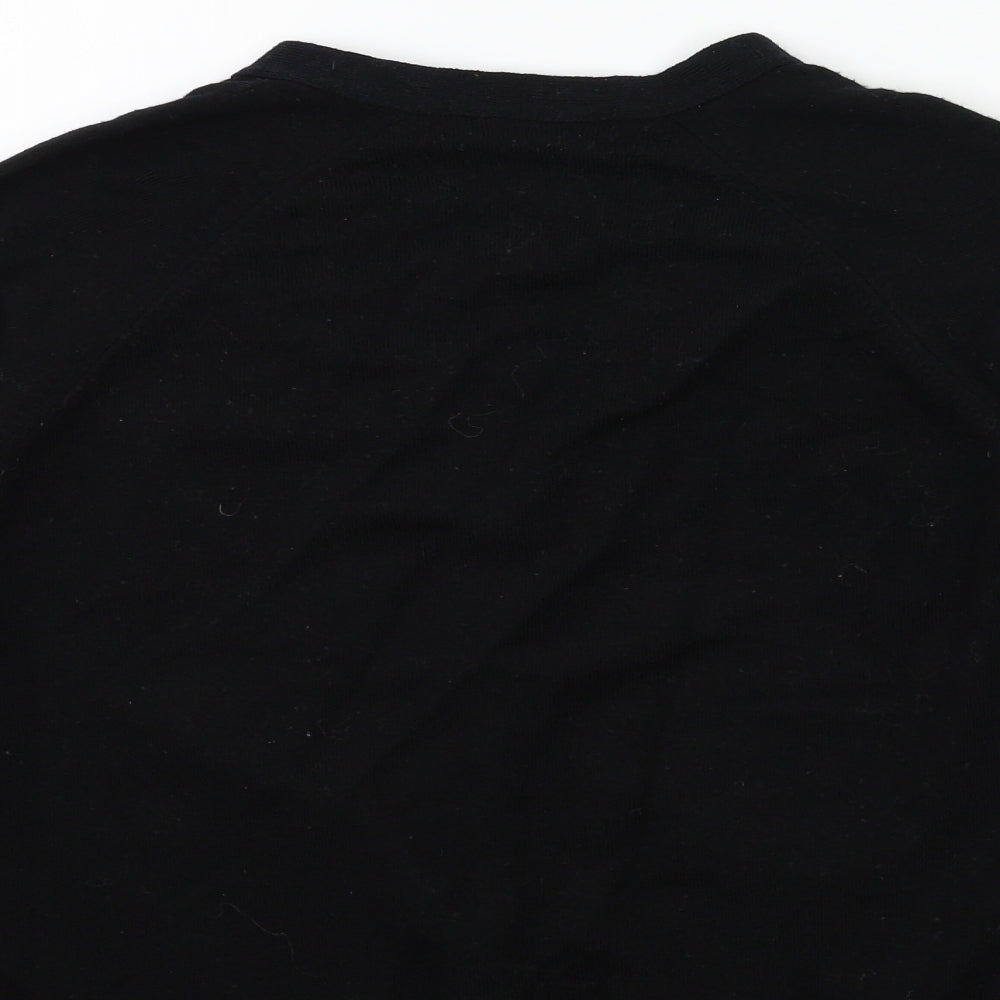 EWM Womens Black  Knit Cardigan Jumper Size 14