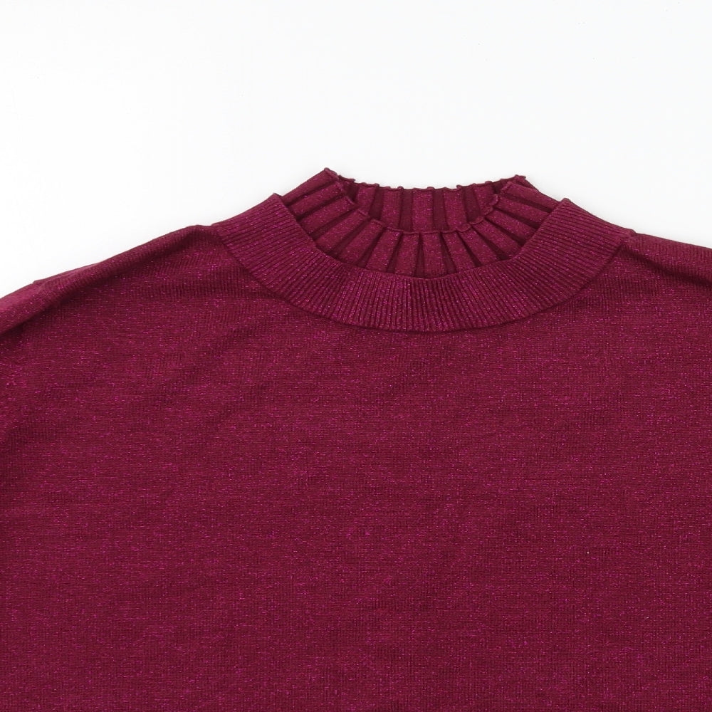 Nutmeg Womens Purple  Knit Pullover Jumper Size 12