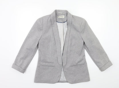 Additional front view of Miss Selfridge women’s green biker coat, size UK 10