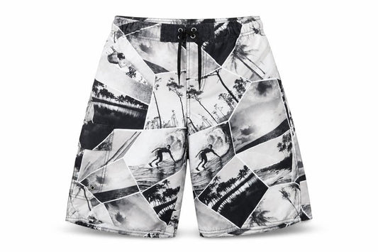 New Look Boys Grey Geometric  Bermuda Shorts Size S