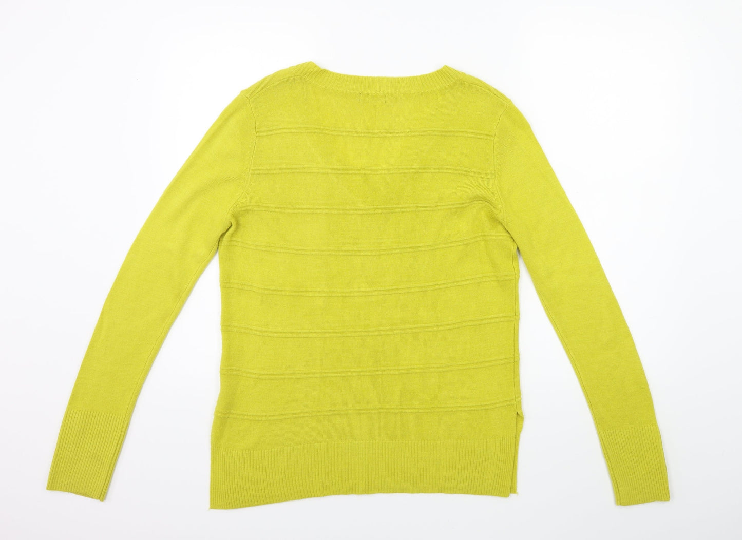 M&Co Womens Yellow  Knit Pullover Jumper Size 12