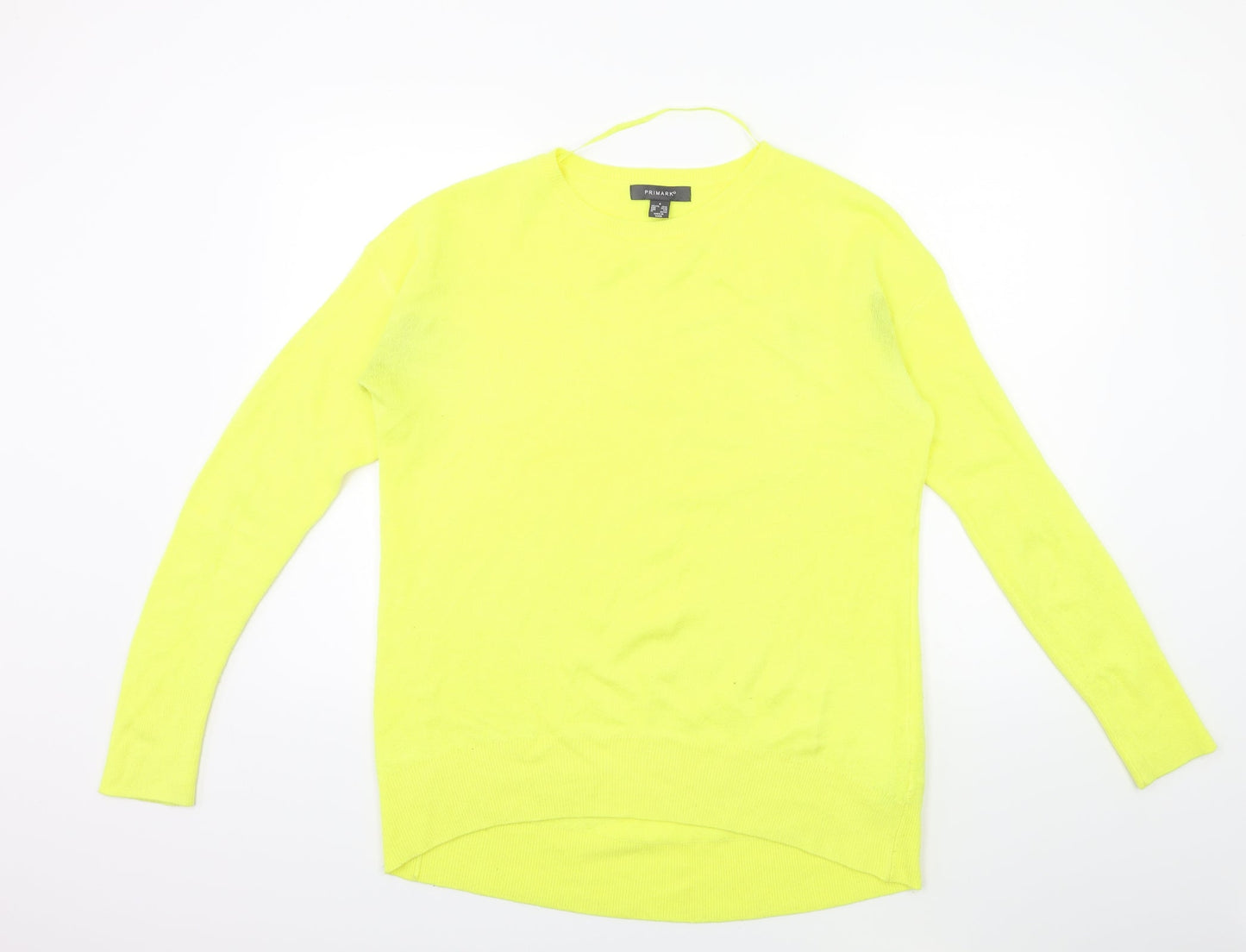 Primark Womens Yellow  Knit Pullover Jumper Size 10