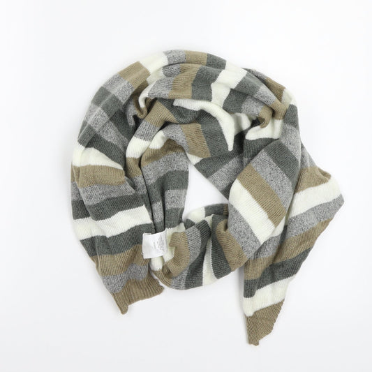 BPC Womens Green Striped   Scarf