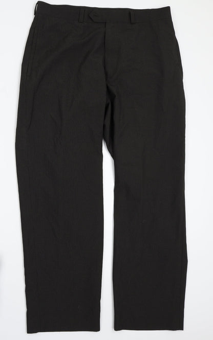 BHS Womens Brown Striped  Trousers  Size 34 L29 in