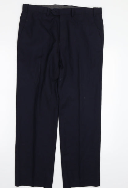 Marks & Spencer Mens Blue   Trousers  Size 34 L28 in