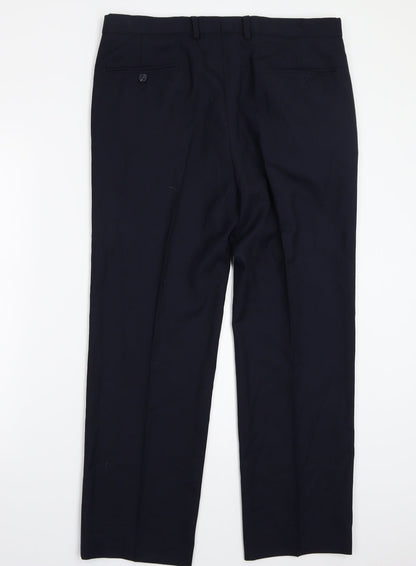 Marks & Spencer Mens Blue   Trousers  Size 34 L28 in