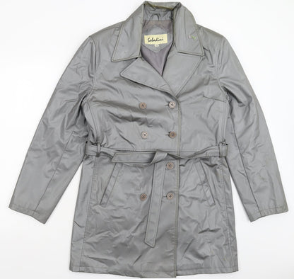 Sabadini Womens Silver   Kimono Coat Size 14