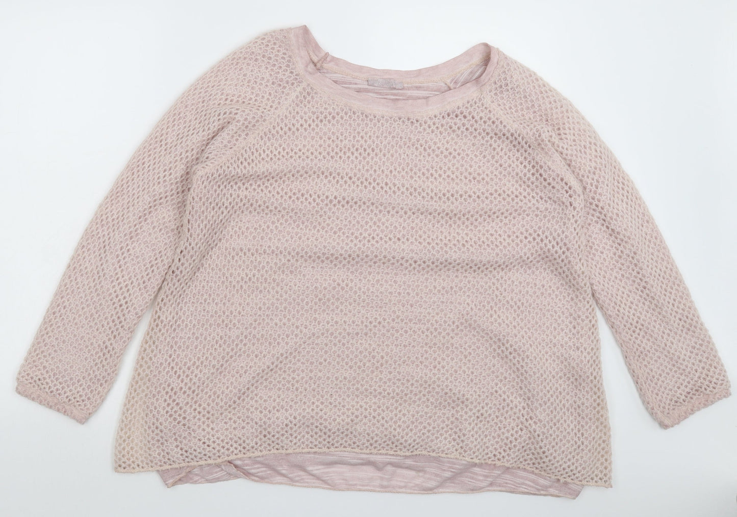 Preworn Womens Pink  Knit Pullover Jumper Size 20