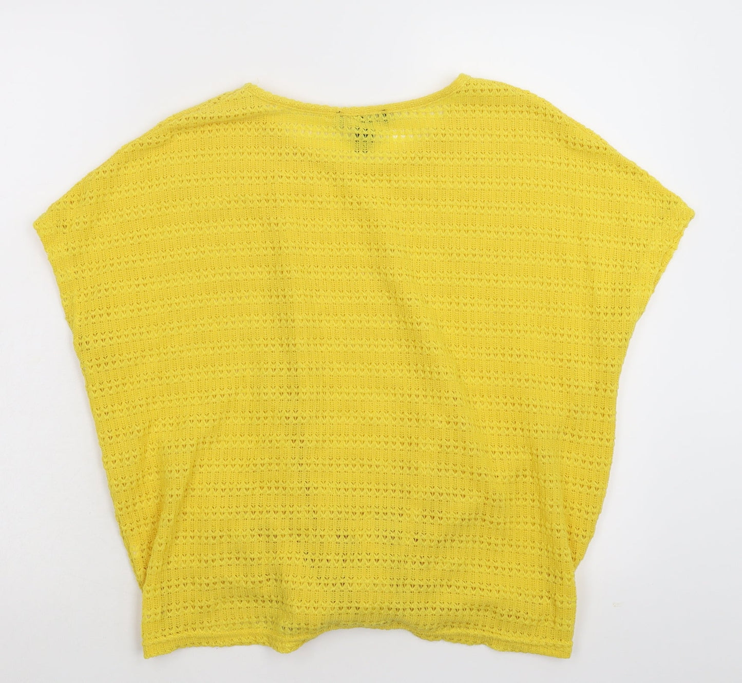 New Look Womens Yellow  Knit Pullover Jumper Size M