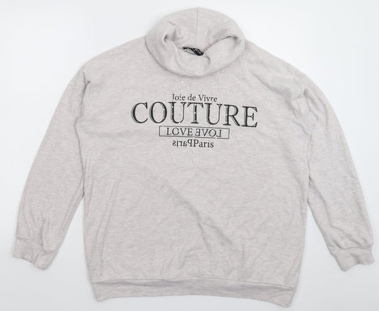 Select Womens Grey   Pullover Sweatshirt Size M