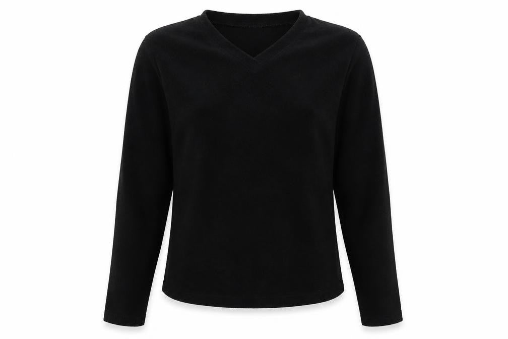 Avenue Womens Black  Fleece Pullover Sweatshirt Size 14