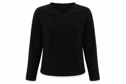 Avenue Womens Black  Fleece Pullover Sweatshirt Size 14