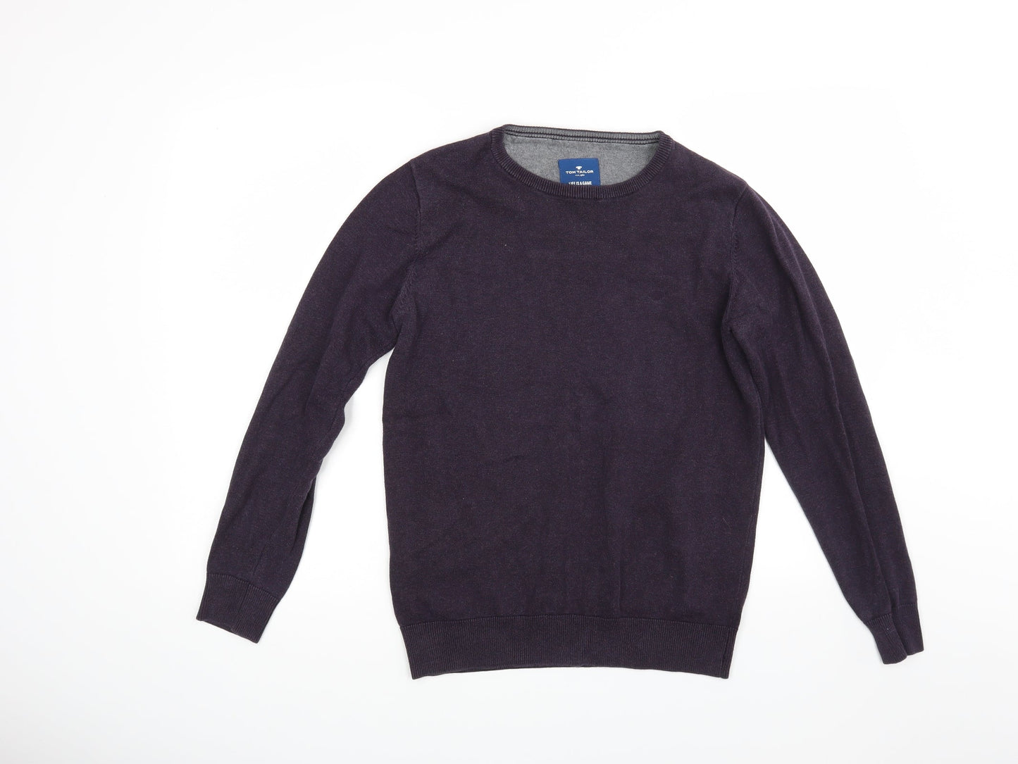 Tom Taylor Mens Purple  Knit Pullover Jumper Size S