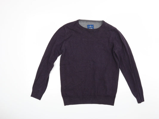 Tom Taylor Mens Purple  Knit Pullover Jumper Size S