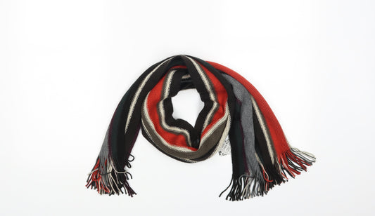 Preworn Unisex Grey Striped   Scarf
