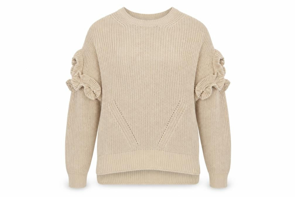 Miss Selfridge Womens Beige  Knit Pullover Jumper Size 12