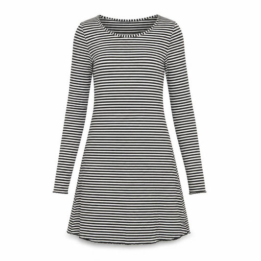 Divided Womens White Striped  A-Line  Size 8