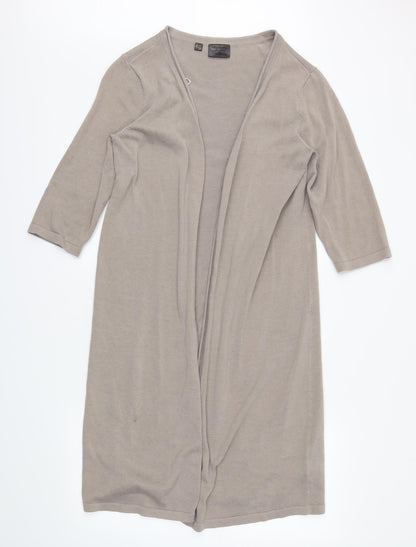 Additional front view of bpc selection women’s beige wrap jumper, size M
