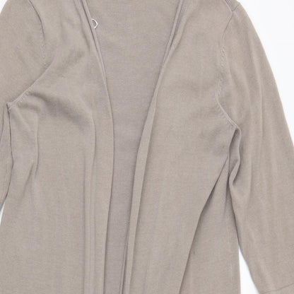 Close-up detail of bpc selection women’s beige wrap jumper, size M