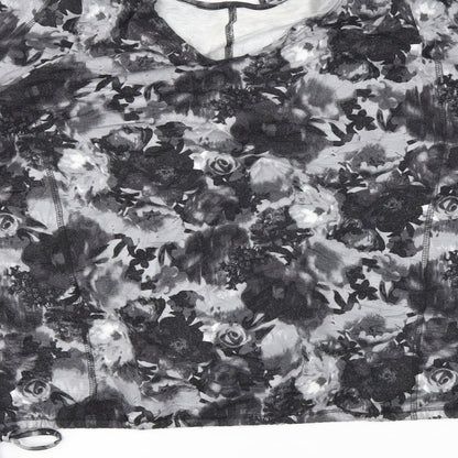 Next Womens Grey Floral  Basic Blouse Size 14