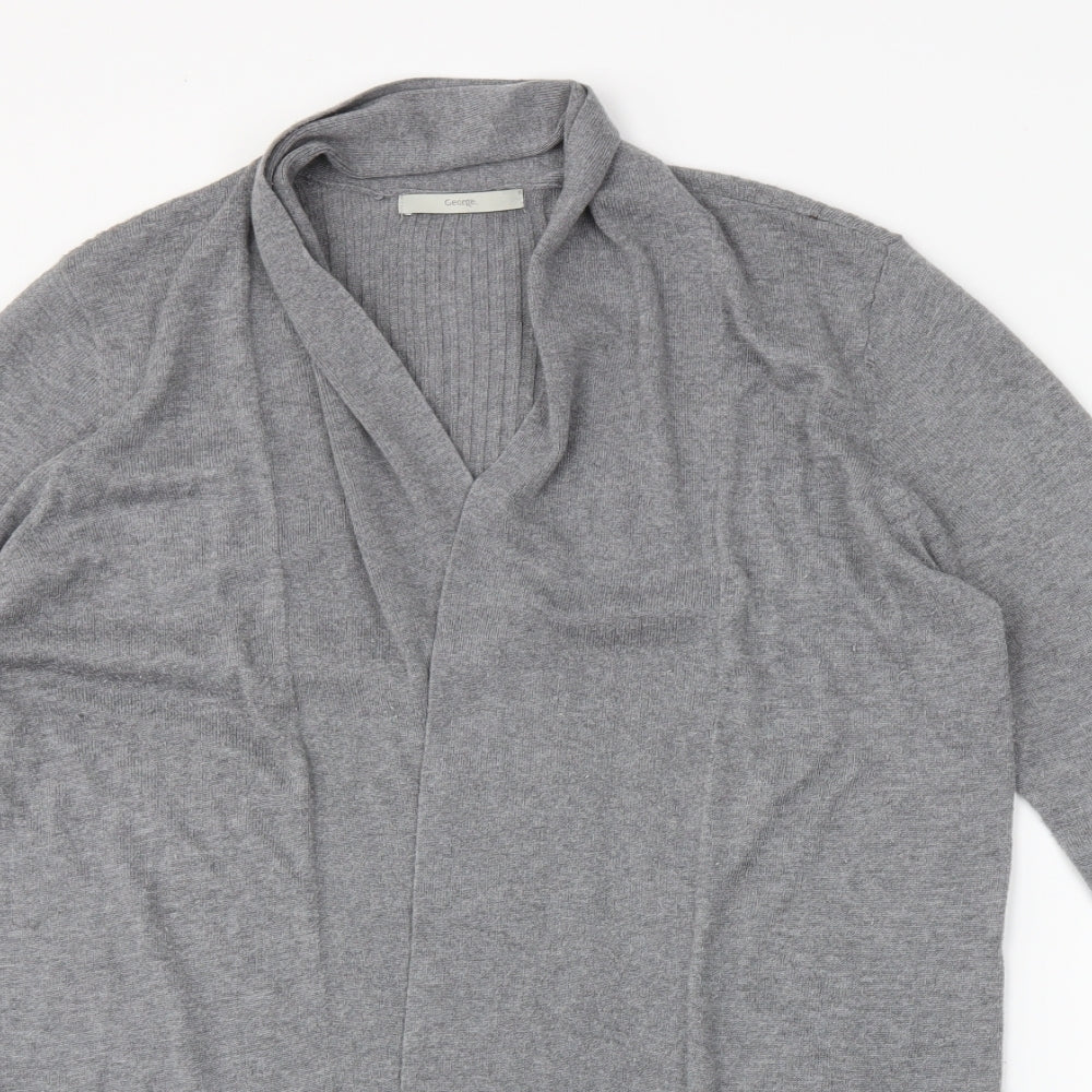 George Womens Grey   Wrap Jumper Size L