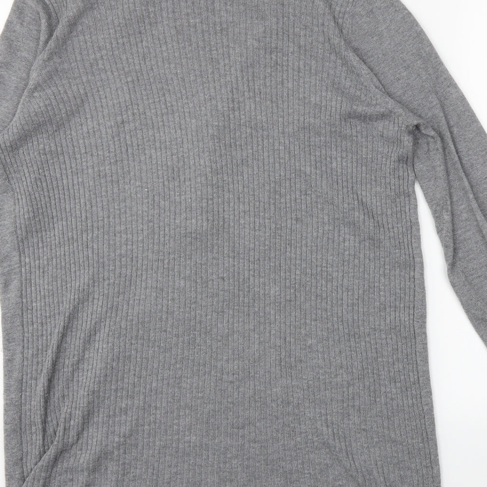 George Womens Grey   Wrap Jumper Size L