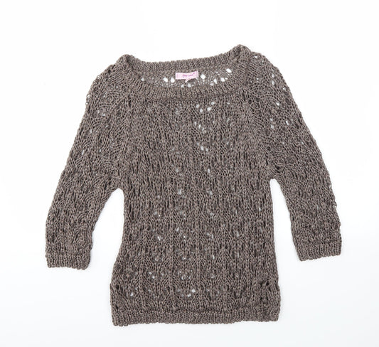 M&S Womens Brown   Pullover Jumper Size M