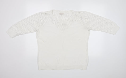 Lakeland Womens White   Pullover Jumper Size 18