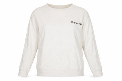 Divided Womens White   Pullover Jumper Size M  - Stay Positive