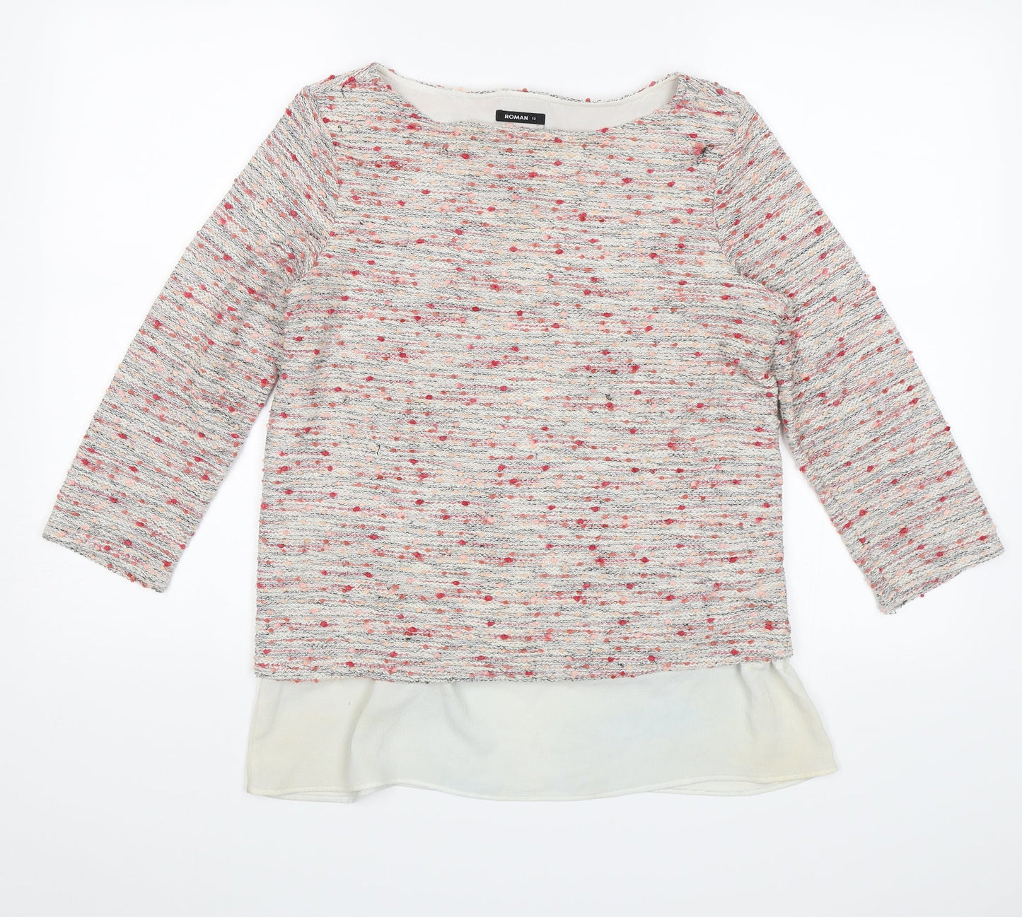 Roman Womens White   Pullover Jumper Size 12