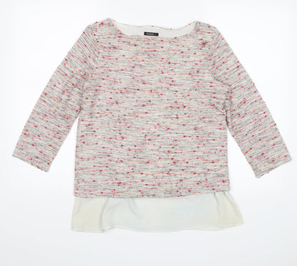 Front view of Roman women’s white jumper, size UK 12