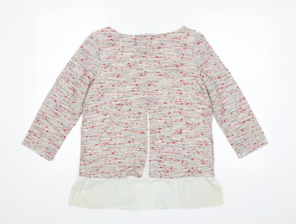 Back view of Roman women’s white jumper, size UK 12