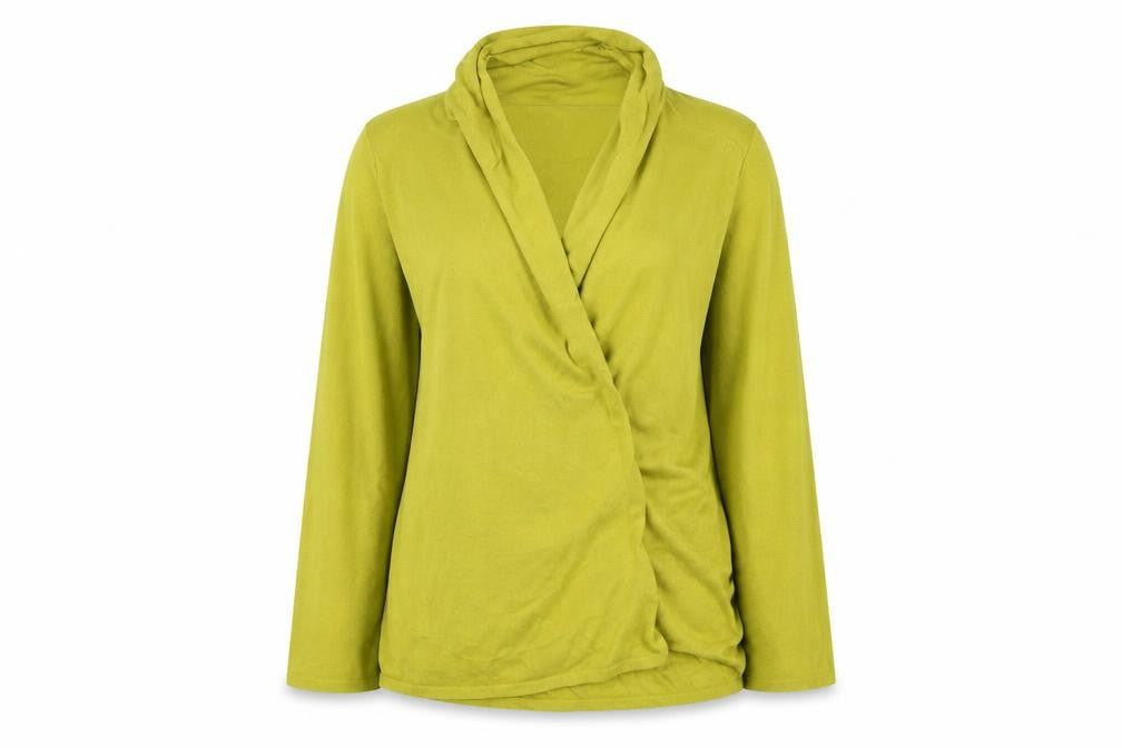 Linea Womens Yellow   Basic Blouse Size L