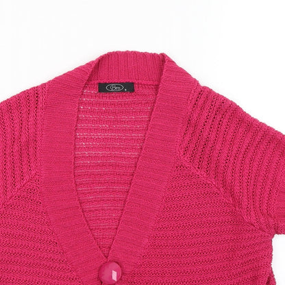 Bonmarché Womens Pink Cardigan Jumper Size S