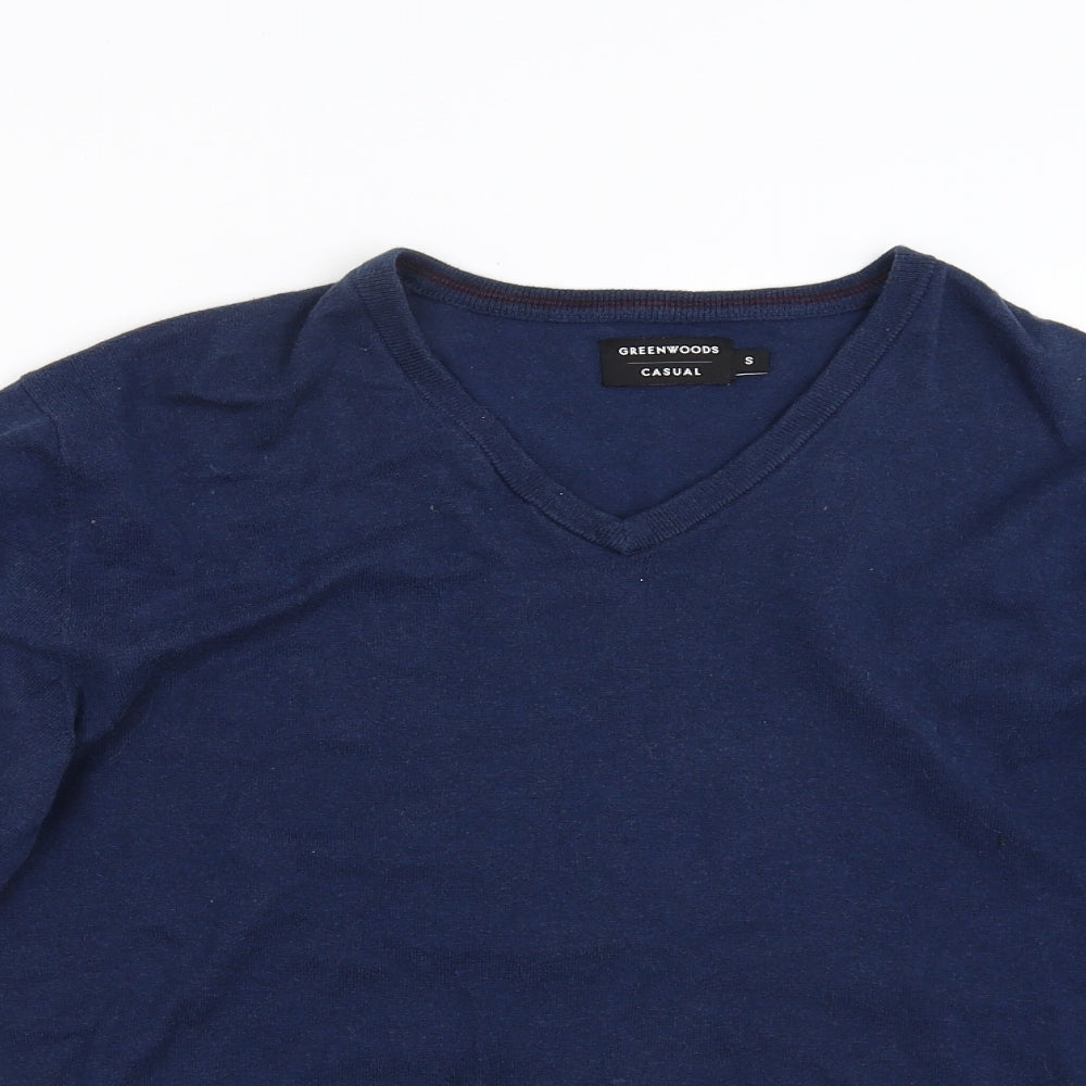 GREENWOOD Mens Blue   Pullover Jumper Size S