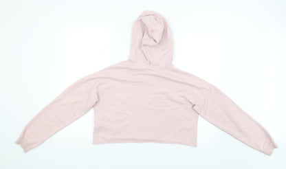 Preloved New Look Girls Pink   Pullover Hoodie Size 15 Years - Back