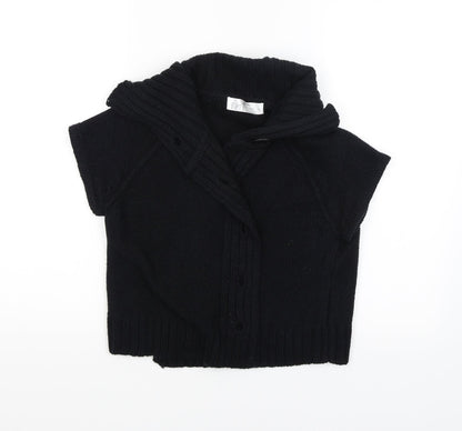 Preloved Internacionale Womens Black   Cardigan Jumper Size 14 - Front