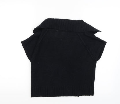 Preloved Internacionale Womens Black   Cardigan Jumper Size 14 - Back