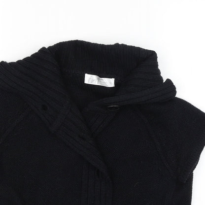 Preloved Internacionale Womens Black   Cardigan Jumper Size 14 - Detail