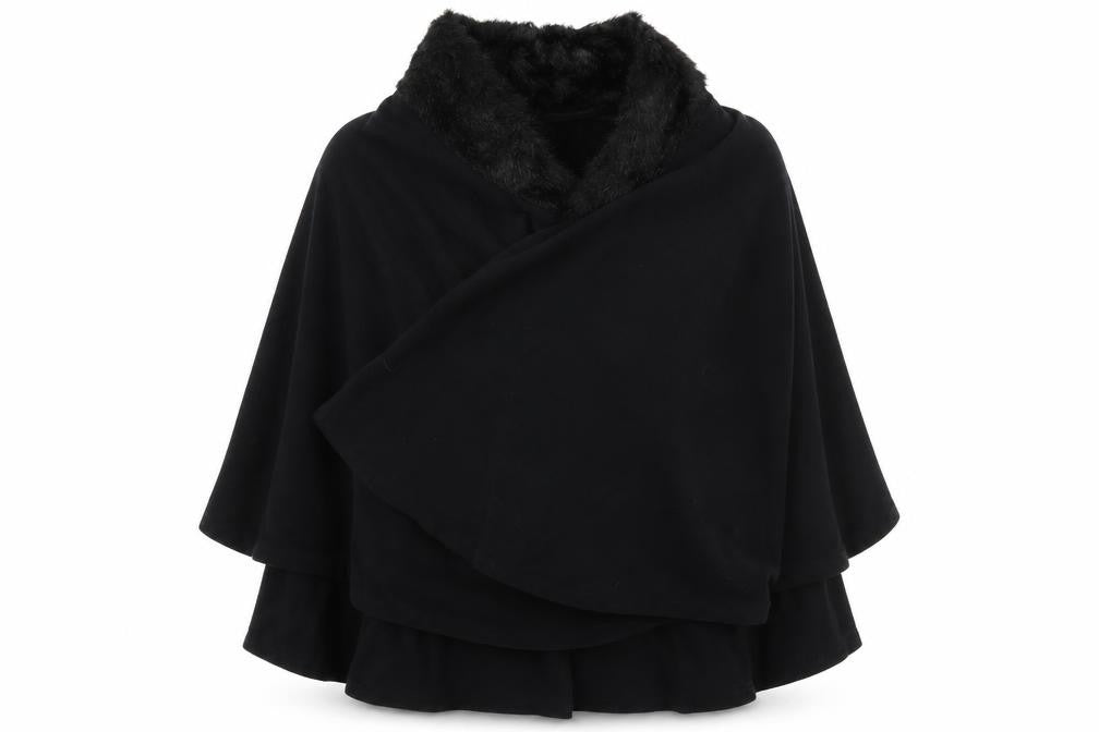 M&Co Womens Black   Wrap Jumper One Size